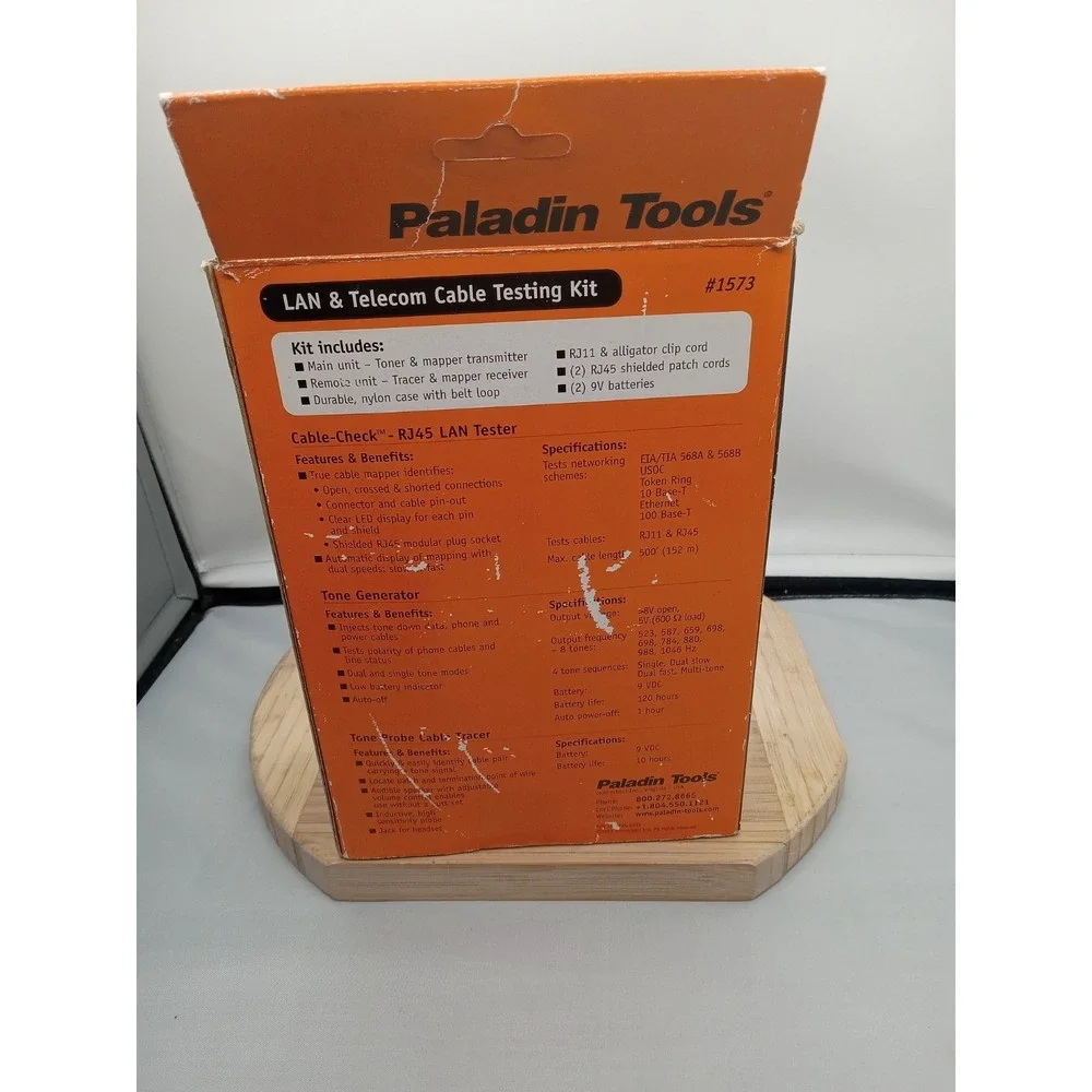 Paladin Tools 1573 Tone &‎ Probe Plus Cable Check - LAN & Telecom Cable Test Kit